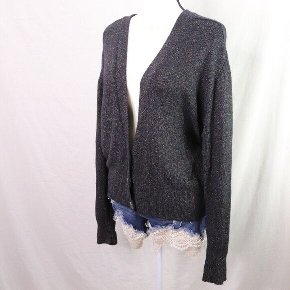 Vintage | 1990's Silk Angora Cardigan Sweater XL - Picture 1 of 7